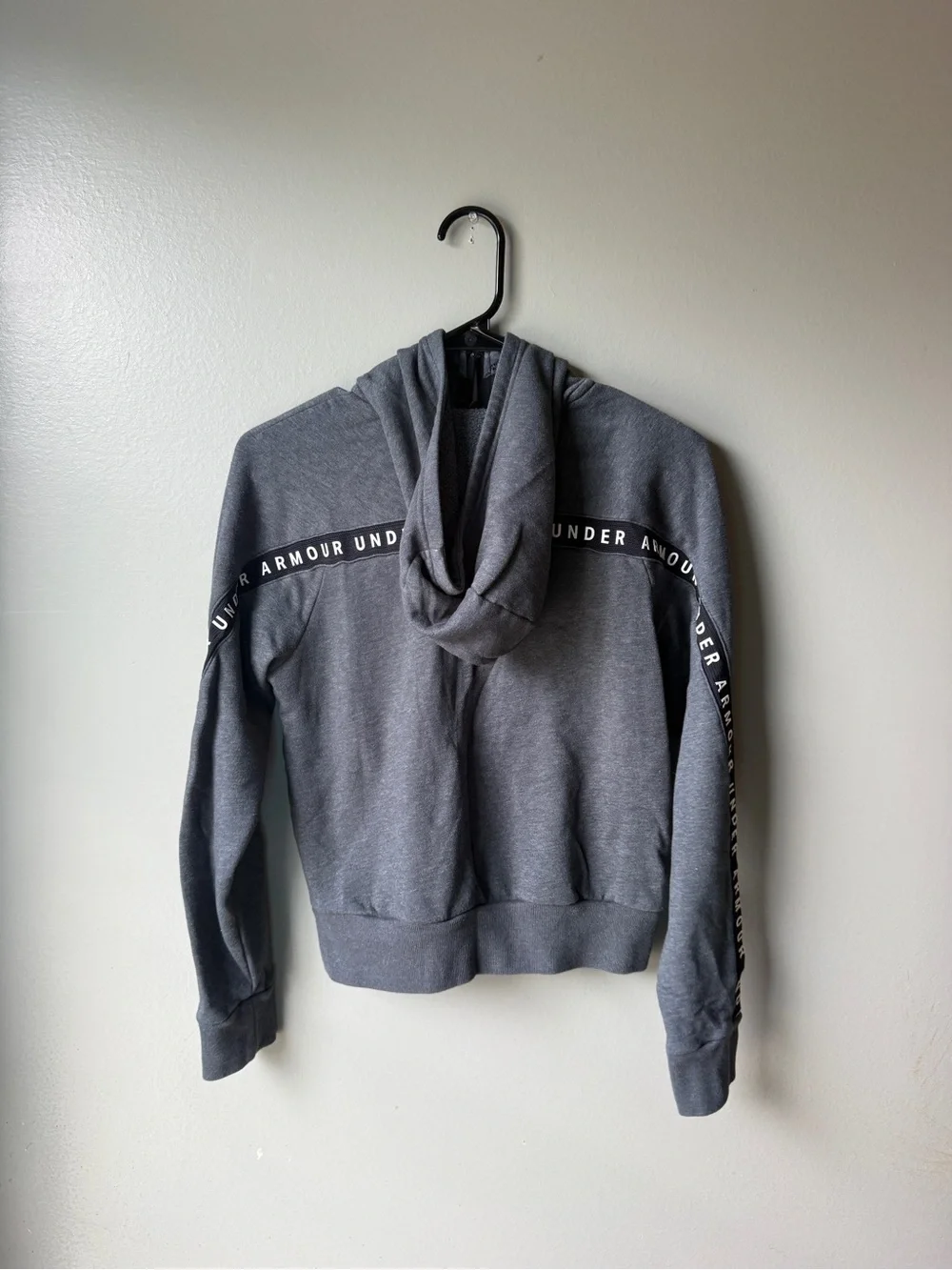 Under Armour Gray Full Zip Hoodie Youth Small